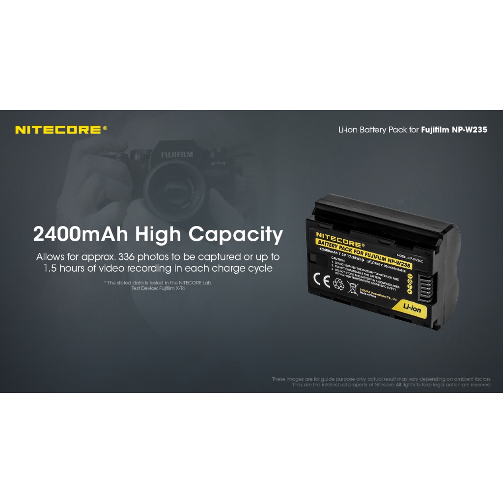 Pin Nitecore NP-W235 cho các máy ảnh Fujifilm dùng pin Fujifilm NP-W235 | BigBuy360 - bigbuy360.vn