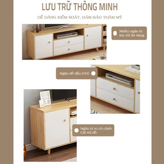 Panda Kệ tivi phòng khách cách Bắc Âu dễ dàng kết hợp với nhiều mẫu bàn trà và tải trọng 300kg