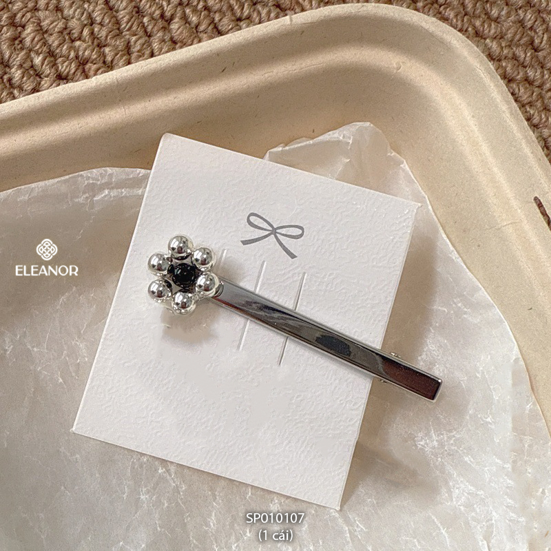 Kẹp tóc nữ Eleanor Accessories phối bi hình hoa viền trơn phụ kiện tóc kẹp tóc basic 10106