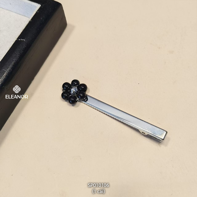 Kẹp tóc nữ Eleanor Accessories phối bi hình hoa viền trơn phụ kiện tóc kẹp tóc basic 10106