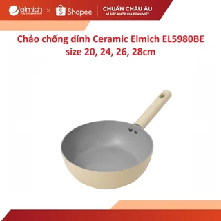 Chảo chống dính Ceramic Elmich EL5980BE size 20, 24, 26, 28cm