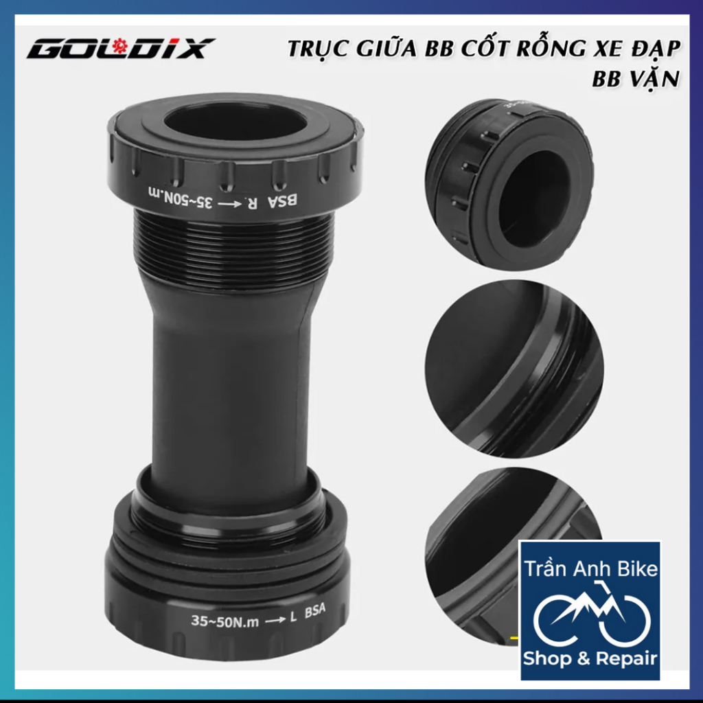Trục Giữa Cốt Rỗng Xe Đạp BB GOLDIX BB68 (BB Vặn) | Shopee Việt Nam