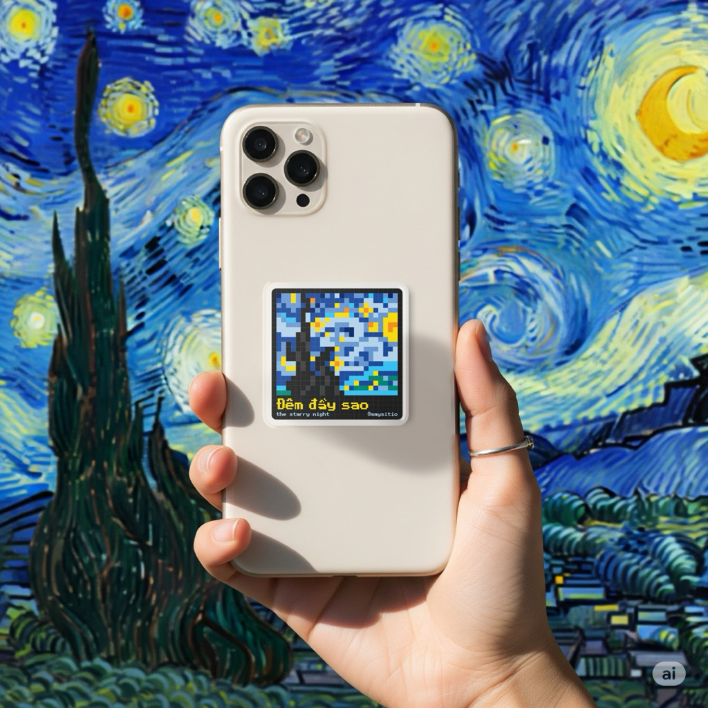 Giá Đỡ điện thoại - Popsocket Iring griptok tranh pixel art độc đáo ...