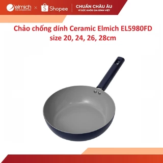 Chảo chống dính Ceramic Elmich EL5980FD size 20, 24, 26, 28cm