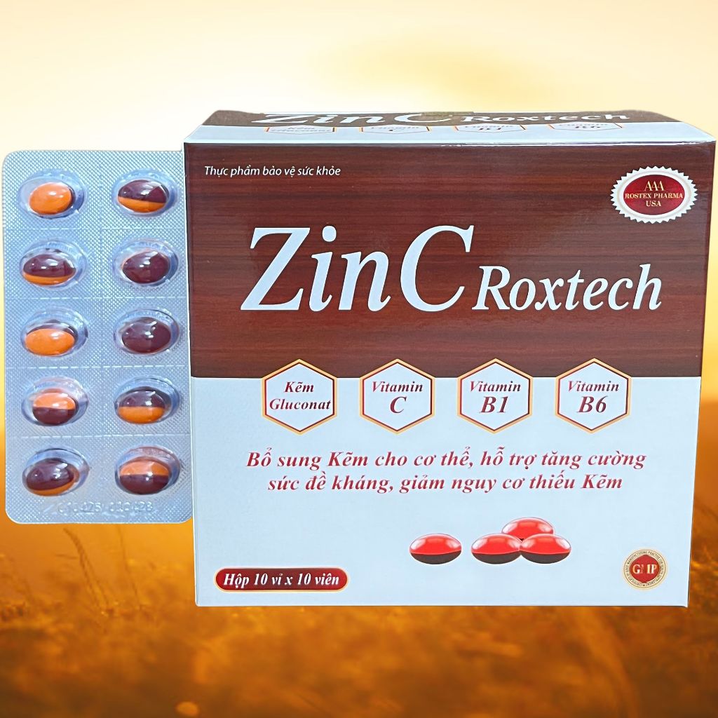 Zin C Roxtech Nâu - Rostex - Vinaphar - Vitamin Thanh Lọc