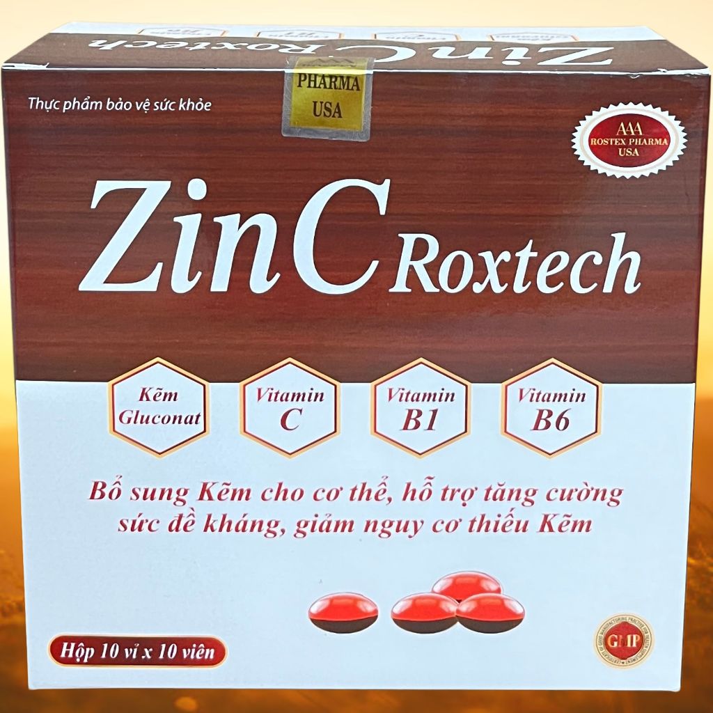 Zin C Roxtech Nâu - Rostex - Vinaphar - Vitamin Thanh Lọc