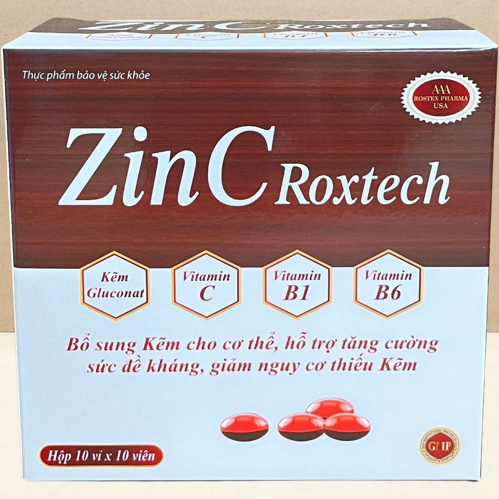 Zin C Roxtech Nâu - Rostex - Vinaphar - Vitamin Chữa Lành