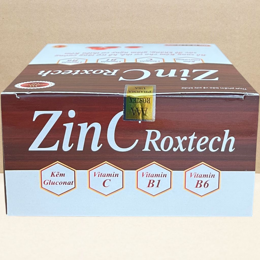 Combo 5 Hộp Zin C Roxtech Nâu - Rostex - Vinaphar - Vitamin Chữa Lành