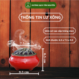[TẶNG 3 NỤ TRẦM] Lư xông trầm hương Tân Nguyên, lư xông gốm sứ, lư xông gỗ, tặng tấm lót chống nóng