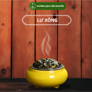 [TẶNG 3 NỤ TRẦM] Lư xông trầm hương Tân Nguyên, lư xông gốm sứ, lư xông gỗ, tặng tấm lót chống nóng