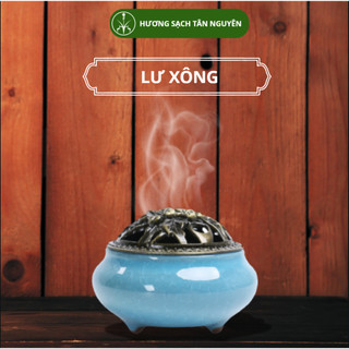 [TẶNG 3 NỤ TRẦM] Lư xông trầm hương Tân Nguyên, lư xông gốm sứ, lư xông gỗ, tặng tấm lót chống nóng