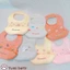 Combo 3 Yếm máng, yếm ăn dặm silicon hàn cao cấp họa tiết xinh xắn cho bé yêu Bahu_Baby