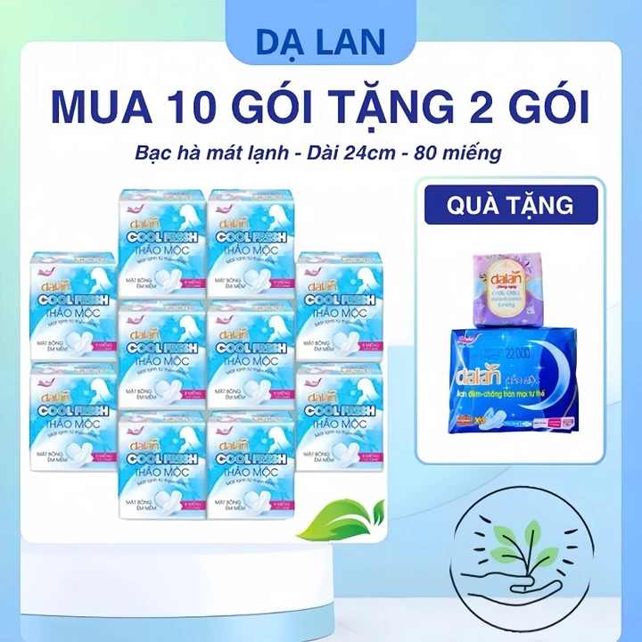 SP1-Băng Vệ Sinh Dạ Lan Thảo Mộc cool frest đến từ thiên nhiên ( COMBO 10 GÓI TẶNG 2 GÓI BẤT KỲ)