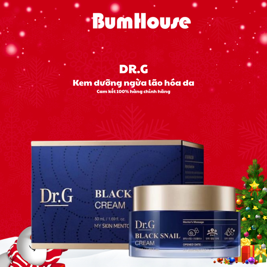 Kem Ốc Sên Đen Dưỡng Da Săn Chắc Ngừa Lão Hóa Chuyên Sâu Dr.G Black Snail/ Royal Black Snail Cream 50ml