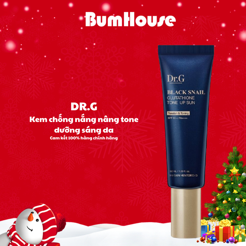 Kem chống nắng Dr.G Black Snail Glutathione Tone Up Sun SPF50+ PA++++ nâng tông dưỡng sáng da 10ml/50ml