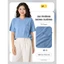 Áo phông nữ YODY dáng suông vải rib gân to mềm mại túi ngực WCTS25S150