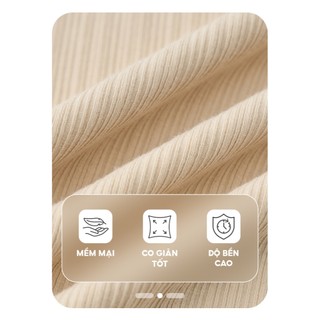 [Đồng giá] Áo phông nữ YODY dáng suông vải rib gân to mềm mại túi ngực WCTS25S150