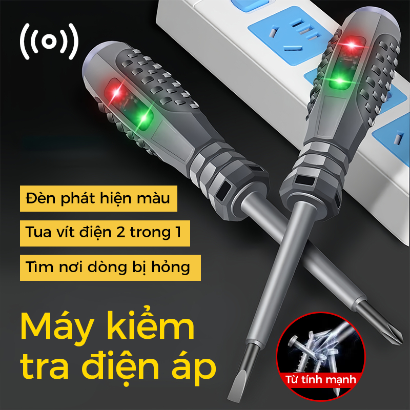 Bút Thử Điện Chuyên Dụng Cho Thợ Điện Áp Kỹ Thuật Số Đa Năng Kiêm Tua Vít Từ Tính Máy dò nguồn cảm ứng không tiếp xúc
