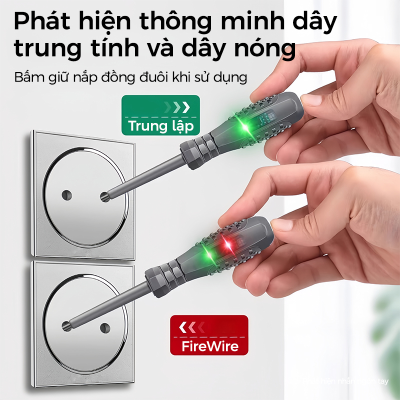 Bút Thử Điện Chuyên Dụng Cho Thợ Điện Áp Kỹ Thuật Số Đa Năng Kiêm Tua Vít Từ Tính Máy dò nguồn cảm ứng không tiếp xúc