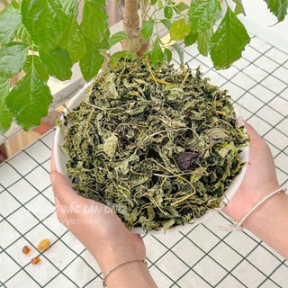 Lá bạc hà sấy khô 100g, bạc hà lẫn cành, lá, thơm, sạch - Lãn Ông