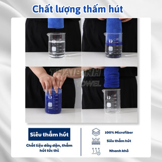 Khăn Nail 30x30cm THAI BINH TOWEL Sợi Microfiber Mềm Mịn Siêu Thấm Hút, Không Sổ Lông