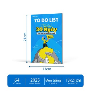 Unibooks - Sổ Tay Kế Hoạch - To Do List 30 Ngày Phát Triển Bản Thân, Biến Ước Mơ Thành Sự Thật