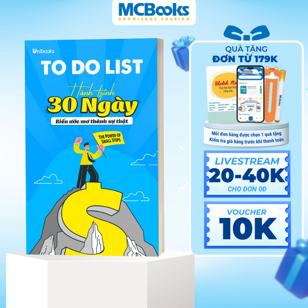 Sách Unibooks - Sổ Tay Kế Hoạch - To Do List 30 Ngày Phát Triển Bản Thân, Biến Ước Mơ Thành Sự Thật