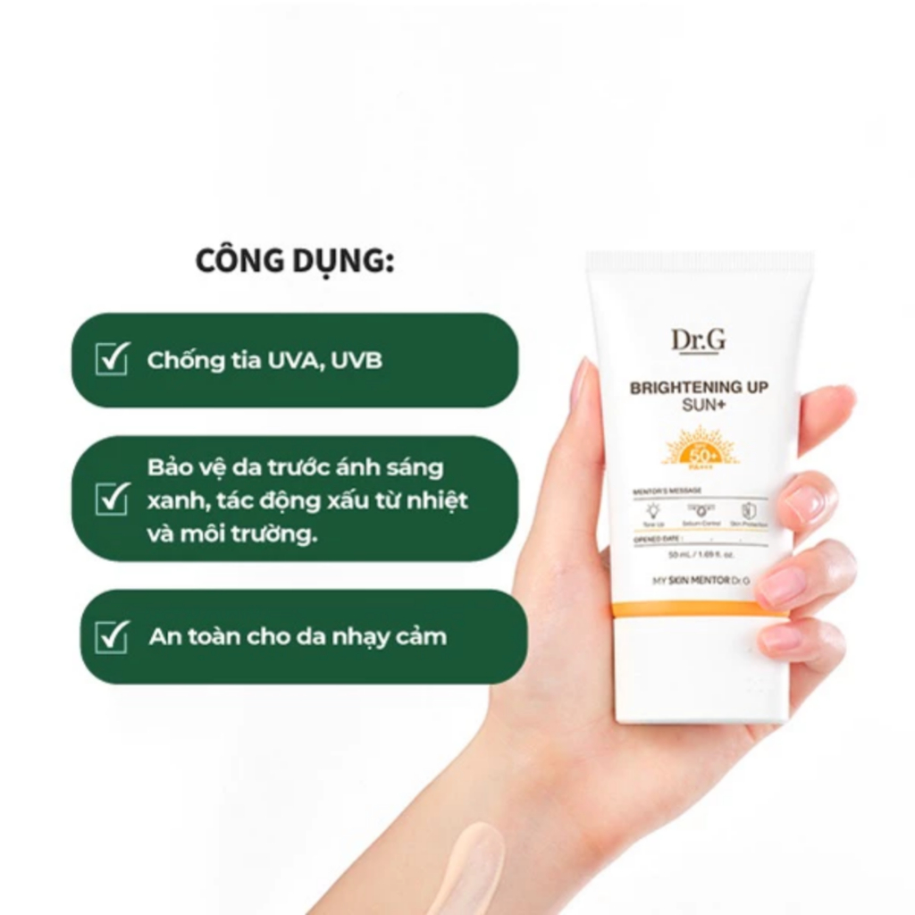 Kem chống nắng dưỡng sáng da Dr.G Brightening Up Sun+ SPF50+ PA+++ 10ml/20ml/50ml