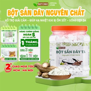 Bột sắn dây nguyên chất DETONIC giúp thanh nhiệt hạ nhiệt cho người bị cảm sốt, giải độc, hỗ trợ tiêu hóa, và làm đẹp da