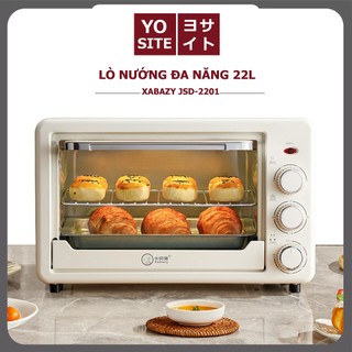 Lò nướng nồi chiên không dầu Xabaxzy JSD-2201 dung tích 22L, công suất 1500W, điều chỉnh nhiệt độ trên dưới độc lập
