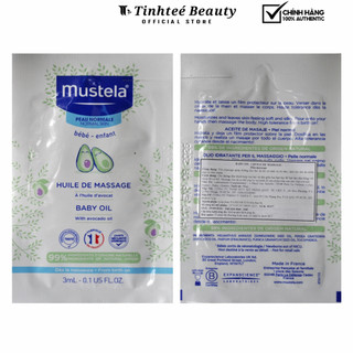 (GIFT SAMPLE) Dầu Massage Cho Trẻ Sơ Sinh & Em Bé Mustela baby oil 3ml