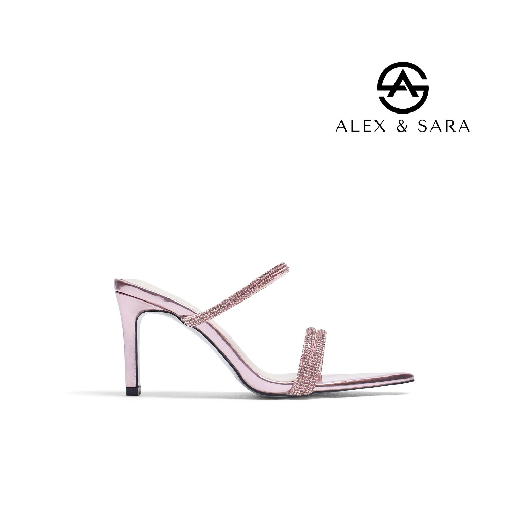 AL203 - Guốc nữ cao gót Alex & Sara keelin mule thiết kế sang trọng thời trang, đi tiệc sự kiện gót cao