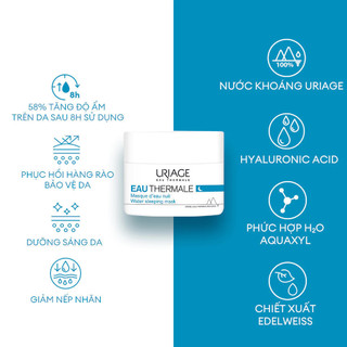 [HÀNG CÔNG TY] Mặt nạ ngủ dưỡng ẩm chuyên sâu Uriage Eau Themale Masque D'eau Nuit (50ml)