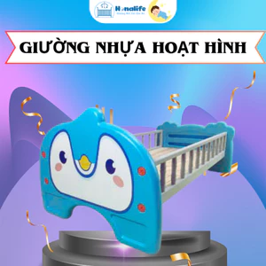 Giường nhựa cho bé hình thú đáng yêu kt 128*60 cm
