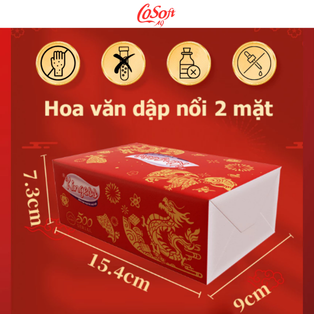 GIẤY ĂN TẾT Kingess Mang Tài Lộc Đến Cho Mọi Nhà Giấy 5 Lớp/ 500 Tờ Cao Cấp dày dặn mịn màng