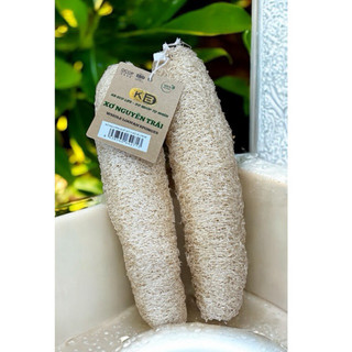 SET 2 Quả Xơ Mướp (size 20-24cm) KB Ecolife Không Chất Tẩy Trắng An Toàn Cho Da