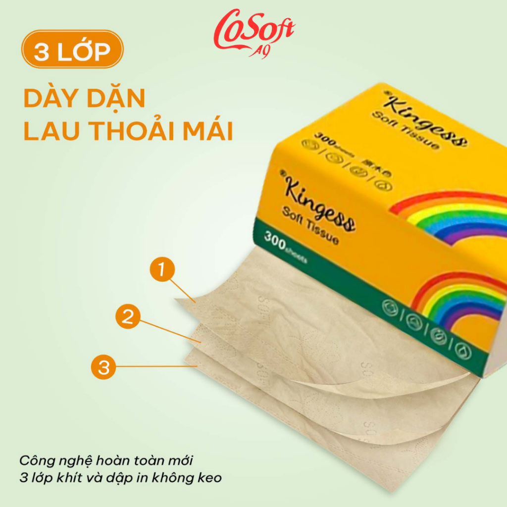 Khăn Giấy Rút Kingess Than Tre 3 Lớp – Mềm Dai, Không Phụ Gia – Thùng 30 Gói Tiết Kiệm Cho Gia Đình