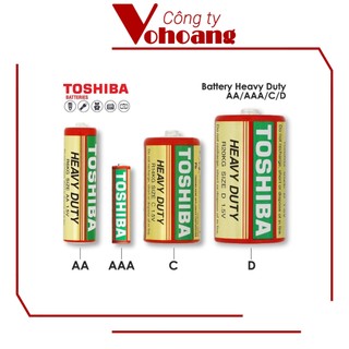 Vỉ 4 viên Pin tiểu AA Toshiba R6KG chính hãng - Pin carbon - Pin không sạc