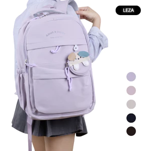 Ba Lô Bánh Mì LEZA ulzzang Hot Trend chống thấm nước đi học, đi làm, đi chơi