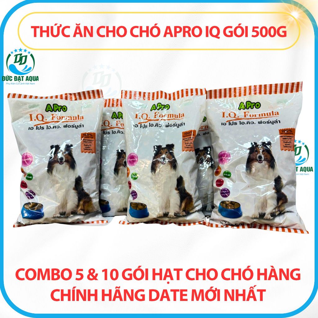 thức ăn cho chó apro IQ gói 500g - COMBO 5 & 10 gói hạt chó hàng chính hãng date mới nhất 3