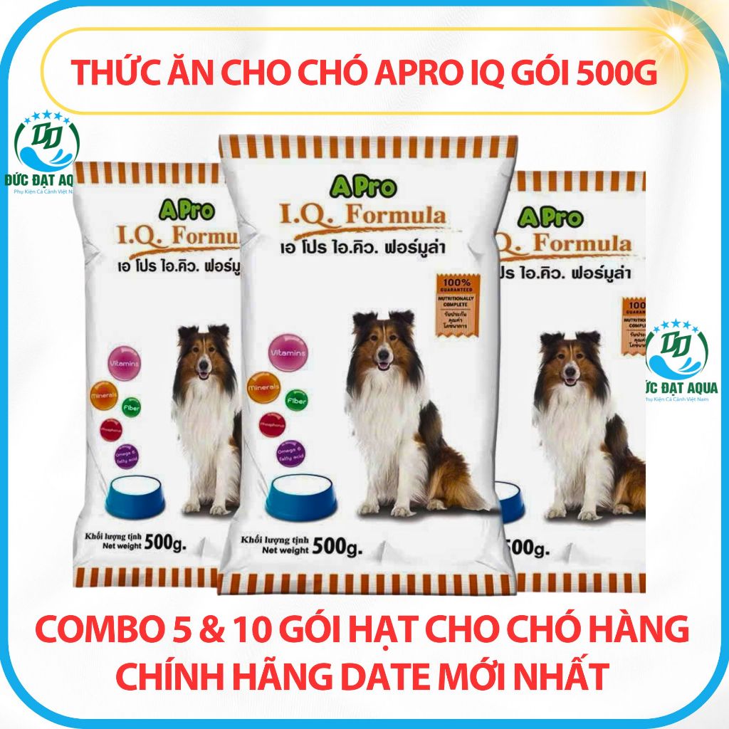 thức ăn cho chó apro IQ gói 500g - COMBO 5 & 10 gói hạt chó hàng chính hãng date mới nhất