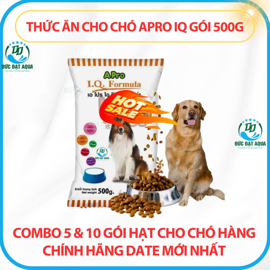 thức ăn cho chó apro IQ gói 500g - COMBO 5 & 10 gói hạt chó hàng chính hãng date mới nhất 4
