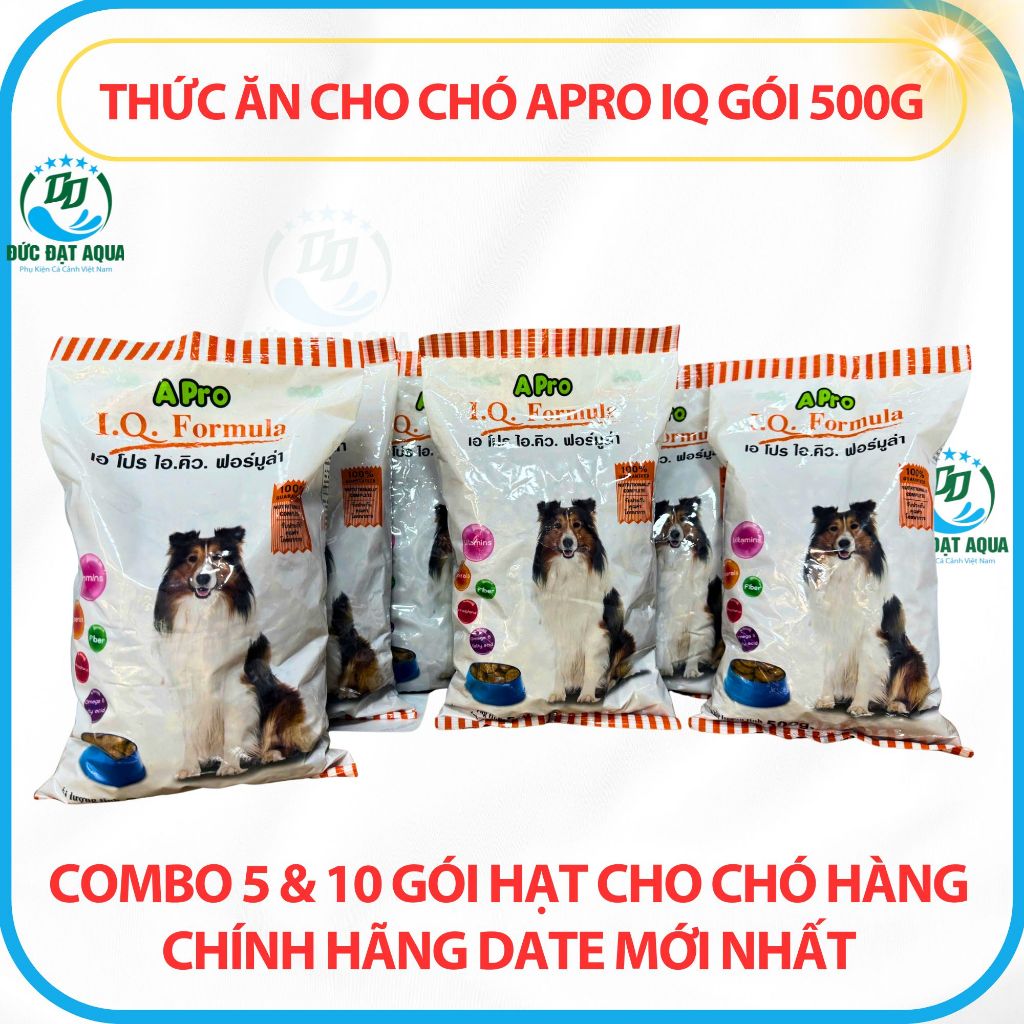 thức ăn cho chó apro IQ gói 500g - COMBO 5 & 10 gói hạt chó hàng chính hãng date mới nhất 2