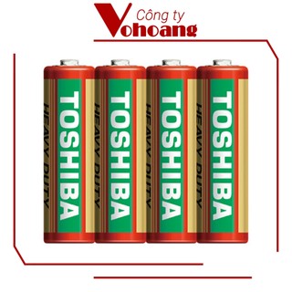 Vỉ 4 viên Pin tiểu AA Toshiba R6KG chính hãng - Pin carbon - Pin không sạc