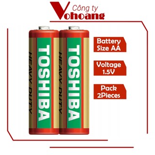 Vỉ 4 viên Pin tiểu AA Toshiba R6KG chính hãng - Pin carbon - Pin không sạc