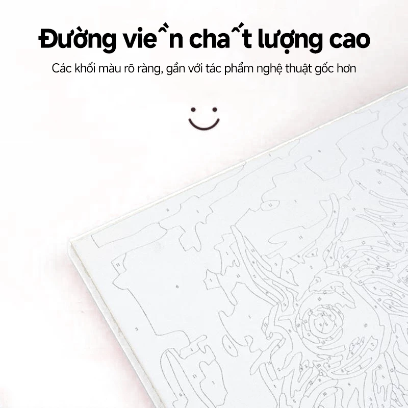 MW Tranh Theo Số 30x40cm - Sơn Dầu Canvas - Tranh Treo Tường Trang Trí