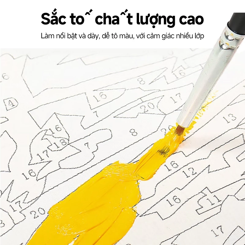 MW Tranh Theo Số 30x40cm - Sơn Dầu Canvas - Tranh Treo Tường Trang Trí