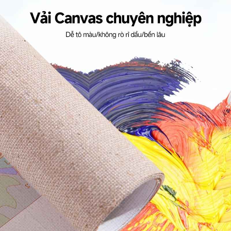 MW Tranh Theo Số 30x40cm - Sơn Dầu Canvas - Tranh Treo Tường Trang Trí