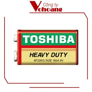 Pin vuông 9V Toshiba 6F22KGG chính hãng tương thích với mọi thiết bị - Pin carbon - Pin không sạc