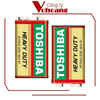 Pin vuông 9V Toshiba 6F22KGG chính hãng tương thích với mọi thiết bị - Pin carbon - Pin không sạc
